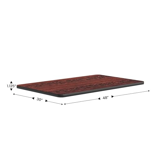 Flash Furniture Glenbrook 30'' x 48'' Rectangular Table Top with Black or Mahogany Reversible Laminate Top - color: Black/Mahogany, size: 30" x 48" Rectangular