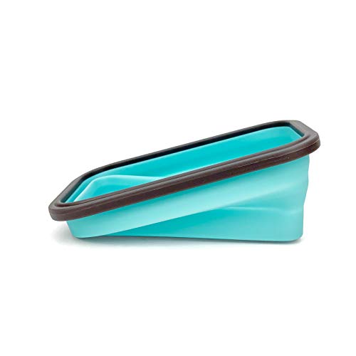 CARTINTS Set of 3 Collapsible Food Storage Containers with Lids, Collapsible Silicone Bowls, Silicone Lunch Containers, For Meal Prep, Camping, Travel, Microwave and Freezer Safe,500ml,Blue - color: Blue