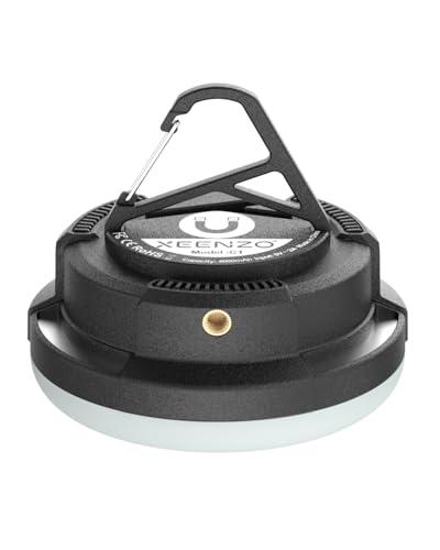 LED Rechargeable Camping Lantern, Portable Camping Lights with 6 Modes, Magnetic Hanging Tent Light, IPX5 Waterproof Emergency Light for Power Outages, Hurricanes, Hiking, and Travel - color: Black Pro