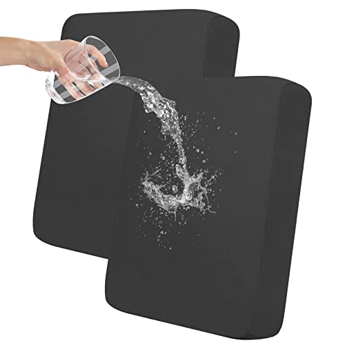 Easy-Going 100% Waterproof Chair Sofa Seat Cushion Slipcovers Couch Cushion Cover Stretch Furniture Protector for Kids, Pets (2-Piece Loveseat Cushion, Dark Gray) - color: Dark Gray, size: 2-piece loveseat cushion