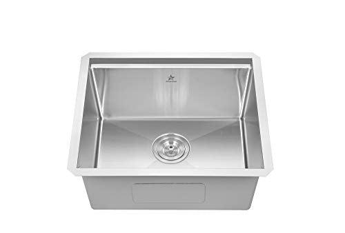 STARSTAR Workstation Ledge Undermount Single Bowl 304 Stainless Steel Kitchen Sink, With Grid, Colander, Cutting Board (23 x 19) - size: 23 x 19