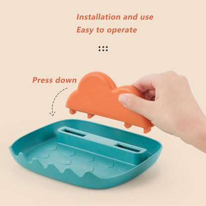 Storage rack, multi-function tool, countertop storage rack, storage rack, pot lid rack, household kitchen pot spatula spoon (blue) - color: Blue