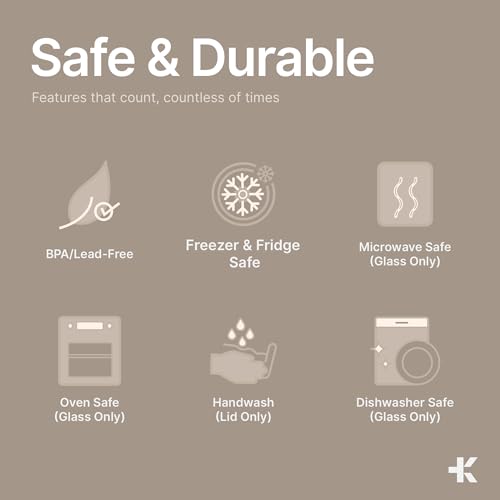 Bakken Borosilicate Glass Food Storage Containers with Lids 24 Pieces, BPA-Free Stackable Lunch & Leftover Containers, Microwave, Freezer & Dishwasher Safe, 100% Airtight Leak-Proof, Gray - color: Gray
