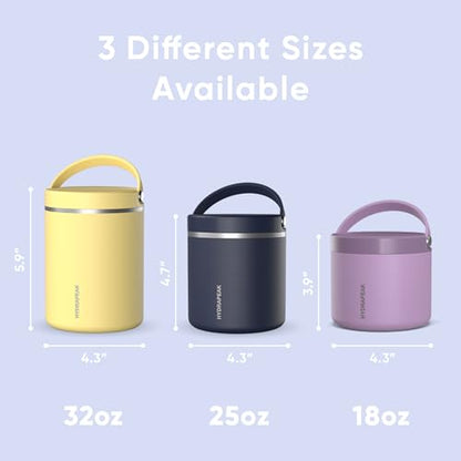 Hydrapeak 25oz Stainless Steel Vacuum Insulated Thermos Food Jar | Kids for Hot and Cold Food, Wide Mouth Leak-Proof Soup Adults, 10 Hours 16 (Iceberg) - color: Iceberg, size: 25 Ounces