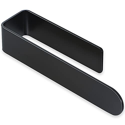 Taozun Hand Towel Holder/Hand Towel Bar - Black Face Towel Holder Self Adhesive Towel Ring for Bathroom, Stainless Steel - color: Black, size: 8-inch
