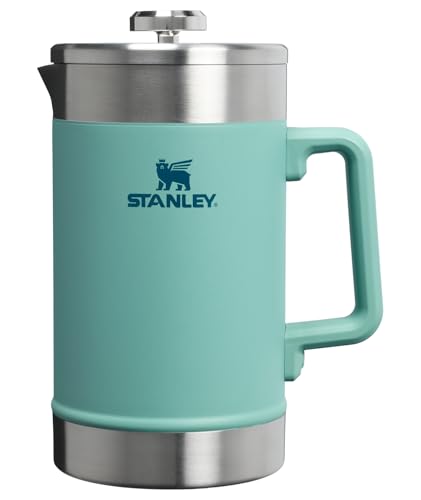 STANLEY Classic Stay-Hot French Press Coffee Maker 48 oz | 5 Minute Brew, 4 Hours Hot | Mesh Filter for Coffee Grounds | Insulated Stainless Steel French Press | BPA-Free | Spring Green - color: Spring Green, size: 48 ounces
