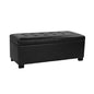 HomePop 46" Tufted Storage Bench - Classic Black - color: Classic Black