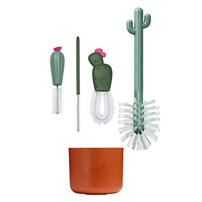 Boon Cacti Bottle Cleaning Brush Set,Terracotta,4 Piece Set,(Pack of 12) - size: 4 Piece Set (Pack of 12), style: Terracotta Set