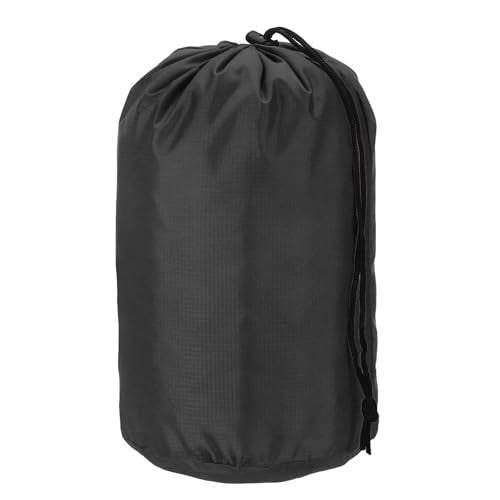 Stuff Sack, Nylon Waterproof Storage Sacks Portable Drawstring Dry Stuff Bag Gear Organization with Toggle, 7x13Inch Fit for Backpacking Camping Traveling Hiking(Black) - color: Black, size: 7 x 13 In