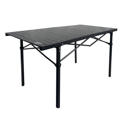 MOUNTAIN SUMMIT GEAR Heavy-Duty Roll-Top Table for Camping - Portable Aluminum-Top Folding Table with Steel Frame by Caddis Sports, Inc. (Extra Large) - size: X-Large