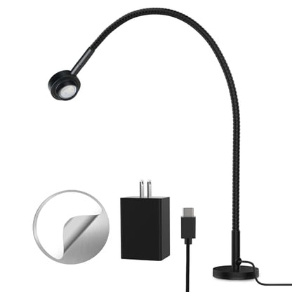 Magnetic Reading Light,Flexible Book Light,Bendable Spotlight Desk Lamp,Head Switch 3 Colors Dimmable LED for Bedside Bed Frame, All Metal CRI95+ Power By USB C, Adapter Included - color: Magnetic Base