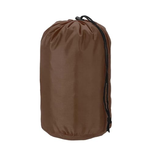 Stuff Sack, Nylon Waterproof Storage Sacks Portable Drawstring Dry Stuff Bag Gear Organization with Toggle, 5x10Inch Fit for Backpacking Camping Traveling Hiking(Brown) - color: Brown, size: 5 x 10 In