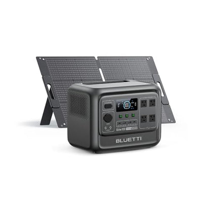 BLUETTI Elite 100 V2 Solar Generator with 100W Solar Panel (Ships Separately), 1024Wh Portable Power Station w/ 4 1800W AC Outlets, 35% Smaller, Ideal for Camping, Emergencies, Backup Power - style: Bluetti Elite 100 V2+100W Solar panel