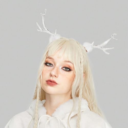 2PCS Clear Christmas Antler Hair Clip Festival Headwear For Woman Kids Bangs Taking Photo Shopping Travel Anti Slip Reindeer Antler Hair Clips Reindeer Hair Clips Reindeer Antler Hair Clips Kids Hair