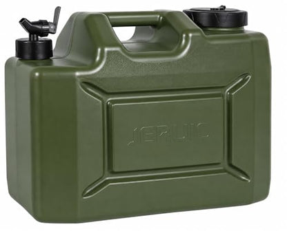 Camping Water Jug, 5 Gallon Water Container with Spigot BPA Free Portable Military Green Emergency Water Tank Outdoor Camping Essentials