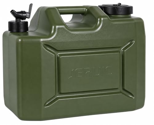 Camping Water Jug, 5 Gallon Water Container with Spigot BPA Free Portable Military Green Emergency Water Tank Outdoor Camping Essentials