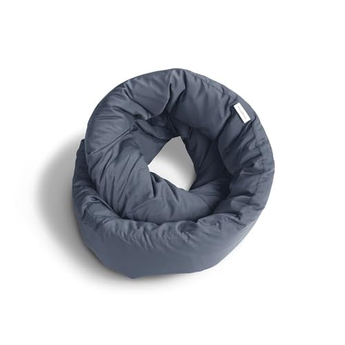 Huzi Infinity Pillow - Travel Neck Pillow - Versatile Soft 360 Support Scarf - Machine Washable - Home Travel Flight Road Trips Airplane Sleeping (Midnight Grey) - color: Midnight Grey