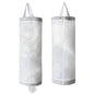 TOGETRUE Plastic Bag Holder, Mesh Grocery Bag Holder Hanging Storage Bag Dispenser (White 2 Packs) - color: White 2 Packs