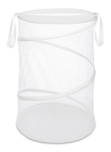 Whitmor 18" Collapsible Laundry Hamper White - size: 22"L x 14"W x 1"H