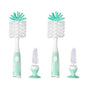 Chemimoso Multifunctional Cleaning Brush, Baby Bottle Brush, Bottle Brush Cleaner, Rotate The Suction Cup to Obtain The Small Bristle Brushes, Set Z, Green, Nylon and Nylon Brush - color: Green 2