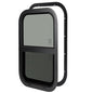 Cargo Trailer Windows,RV Windows for Camper Cargo Trailer Van Truck SUV,12" W x 22" H Vertical Sliding Window Replacement with Trim Ring,Fit 15/16" or 1-3/8" Thick Wall,Allow Error 1/16”,DOT Approved - size: 12"W x 22"H