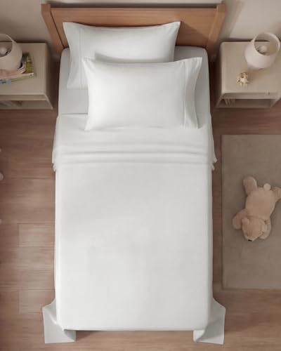 Twin 4 Piece Sheet Set - Comfy Breathable & Cooling - Ultra Soft Hotel Luxury Bedding Set w/ 8-16 Inch Deep Pockets - 1 Flat & 1 Fitted Sheet & 2 Pillowcases - Wrinkle Free & Easy Care - Antique White - color: 02 - Antique White, size: Twin