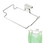 Trash Bag Holder, Stainless Steel Garbage Bag Holder Portable Under Sink Bag Hanger for Kitchen Cabinet Doors Bathroom