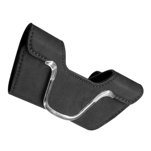 Sunglass Holder for Car Visor Clip, Suede Glasses Storage Box with Magnetic Closure, Soft Eyeglasses Protective Case, Universal Auto Interior Organizer Accessories for Men/Women (Black) - color: Black