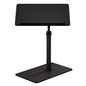 C Shaped End Table,20" W x 14" L,17"-31" Adjustable Height,Swivel and Turnable Desktop,Foldable Side Table for Small Spaces,Black Walnut (Black, 19.7" x 13.8") - color: Black, size: 19.7" x 13.8"