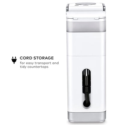 Keurig K-Mini Plus Single Serve K-Cup Pod Coffee Maker, with 6 to 12oz Brew Size, Stores up to 9 K-Cup Pods, Travel Mug Friendly, Matte White - color: White