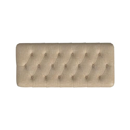 HomePop Ainsley 40" Storage Ottoman Bench - Oatmeal Textured Fabric - color: Oatmeal Textured Fabric