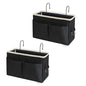Bedside Caddy/Bedside Hanging Storage Bag Multi-Function Caddy for Bunk bed Hospital Beds Dorm Bed Rails, Holders Books Glasses Phones Magazine（2pc Black） - color: 2pc Black