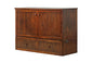 Mega Solutions Murphybedz Tuscany Murphy Cabinet Chest Bed with Charging Station 6 Inch (Tobacco, Queen) - color: Tobacco, size: Queen (U.S. Standard)