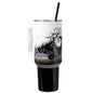 Silver Buffalo Disney Nightmare Before Christmas by Tim Burton Jack Skellington Hill and Moon Double Walled Stainless Steel Tumbler with Handle and Straw, Fits in Standard Cup Holder, 40 Ounces - color: Nightmare Before Christmas Hill and Moon Scene