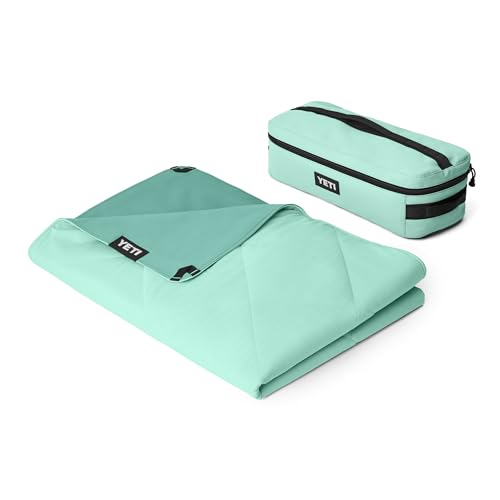 YETI Lowlands Blanket, Multi-Use Blanket with Travel Bag - color: Seafoam