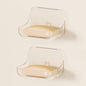Ettori Soap Dish 2 Pack Soap Holder Plastic Adhesive Soap Holder for Shower Wall, Bathroom, Tub and Kitchen Sink, Drill- Free and Clear - color: 2 Pack Soap Dish