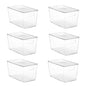 Vtopmart 6 Pack Clear Stackable Storage Bins with Lids,XLarge Plastic Containers with Handle for Pantry Organizer and Storage,Perfect for Kitchen,Fridge,Cabinet, Closet,Bathroom Organization - size: XL(13"L x 7.4"W x 7"H)
