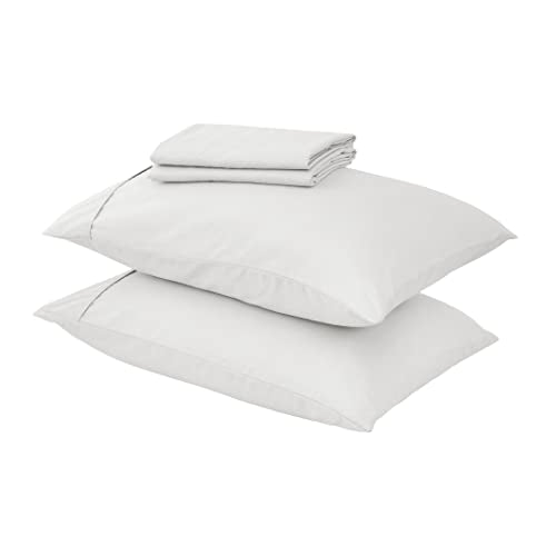 Great Bay Home 3-Piece Twin White Microfiber Sheet Set - Ultra-Soft, Brushed Bedding Sheets & Pillowcases - Wrinkle & Fade Resistant, All-Season Bed Sheets for Bed (Twin, White) - color: 23 - White, size: Twin