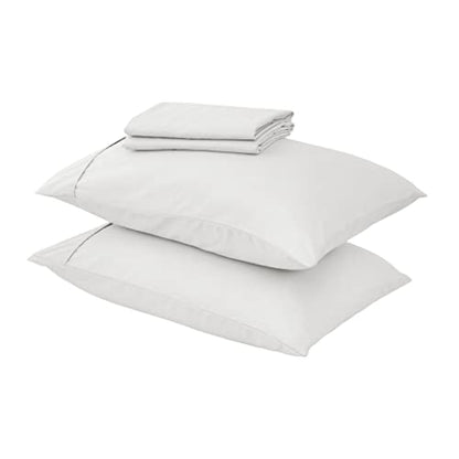 Great Bay Home 3-Piece Twin White Microfiber Sheet Set - Ultra-Soft, Brushed Bedding Sheets & Pillowcases - Wrinkle & Fade Resistant, All-Season Bed Sheets for Bed (Twin, White) - color: 23 - White, size: Twin