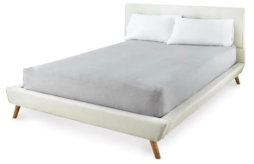 Eazy Sheetz® Flatz: Hybrid Top Sheet - Elastic Fitted Bottom Corners with Classic, Flat Top Corners (This is NOT A Zipper Sheet!) (Gray) Crisp Cotton - King Flat - Standard, Short, or RV - FLKG - color: Gray (Crisp Cotton), size: King Flat - Standard, Sho