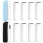 Mini Travel Lint Roller with 300 Sticky Sheets, Compact Portable Pet Hair Remover with Cover for Clothes, Travel, Small Foldable Lint Roller for Purse Car Bag Essentials (Black and Blue) - color: Black and Blue