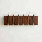 QUELLANCE Wood Coat Rack Wall Mount, Coat Hooks Hanger Wall Mounted, Heavy Duty Wall Coat Rack with 6 Hooks for Hanging Coats/Keys/Hats/Robe&Towels/Plants/Bags, Walnut - size: 6 Hooks