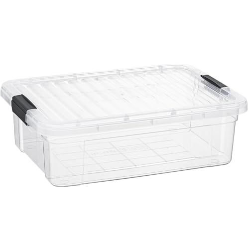 Superio 7.4 Quart Clear Plastic Storage Bin with Lid, Non-Toxic, BPA Free, Odor Free, Organizer Storage Box, Stackable Plastic Tote for Home, Garage, School, and Office - size: 7.4 Qt