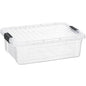 Superio 7.4 Quart Clear Plastic Storage Bin with Lid, Non-Toxic, BPA Free, Odor Free, Organizer Storage Box, Stackable Plastic Tote for Home, Garage, School, and Office - size: 7.4 Qt
