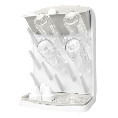 Ubbi Vertical Baby Bottle Drying Rack, Space Saving Countertop Drying Rack Baby Organizer, Oat - color: Oat Vertical Drying Rack