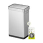 EKO Deluxe Mirage-T 50 Liter / 13.2 Gallon Touchless Rectangular Motion Sensor Trash Can, Matte Stainless Steel Finish - size: Deluxe 50L - Stainless Steel