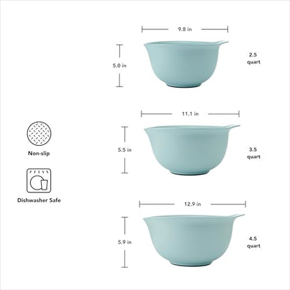KitchenAid Universal Nesting Plastic Mixing Bowls - color: Mineral Water, size: Set of 3