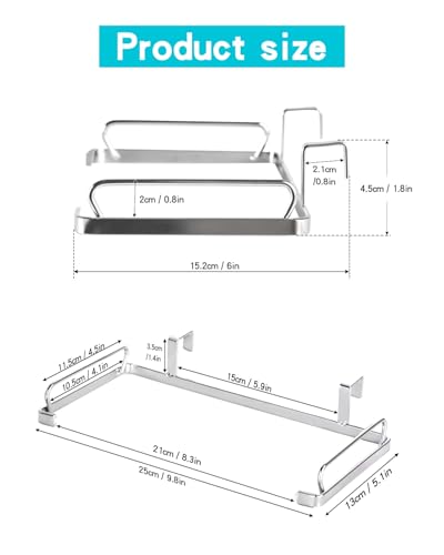 YQh Garbage Bag Holder Stainless Steel for Kitchen Cabinet Doors and Walls (Open-top Style) - style: Open-top Style