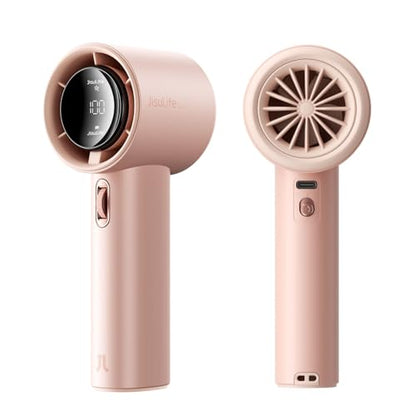 JISULIFE Handheld Fan Pro1S - Next-Gen Airflow: Up to 12h Runtime, Pearlescent ABS - Elegant Strength, 1-100 Speed Scroll Wheel, 3600mAh-Portable Fan for Travel, Gifts for Women Men(Iceberry Pink) - color: Iceberry Pink