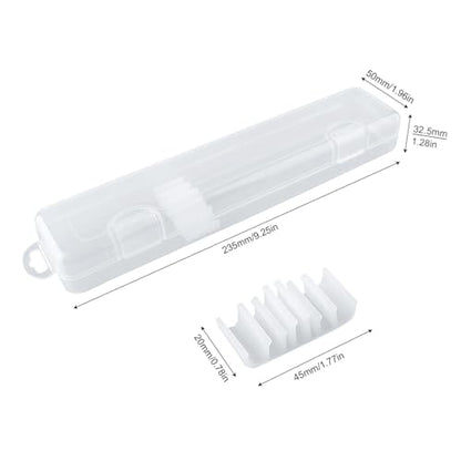 Transparent Tableware Storage Case, Portable Flatware Utensil Box, Clear Cutlery Organziers Container for Spoon Fork Chopsticks for Travel Camping Picnic (B)